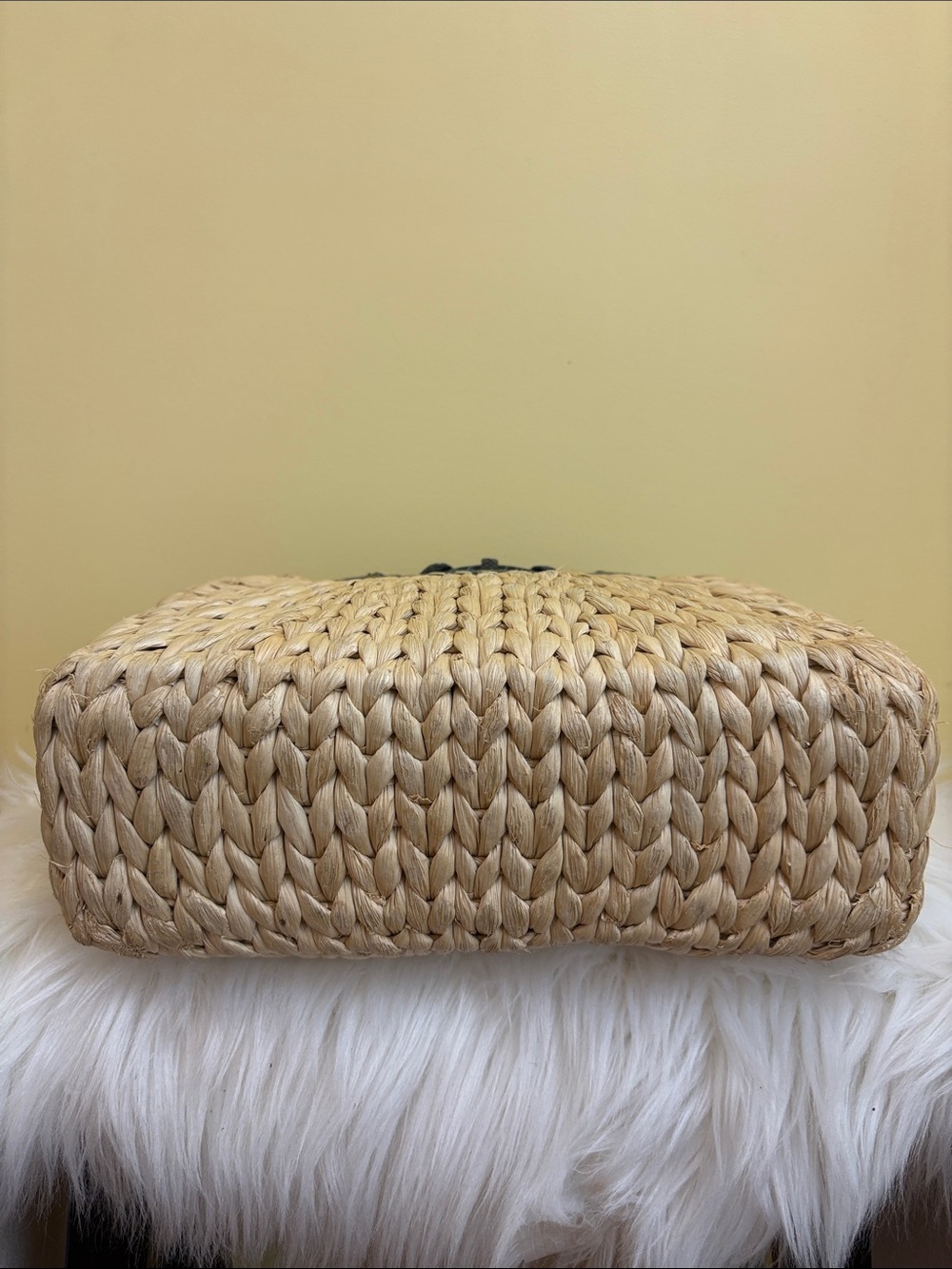 Brighton | Woven Straw Structured Dark Green Croc-Texture Top Handles Tote Bag - Picture 15 of 17